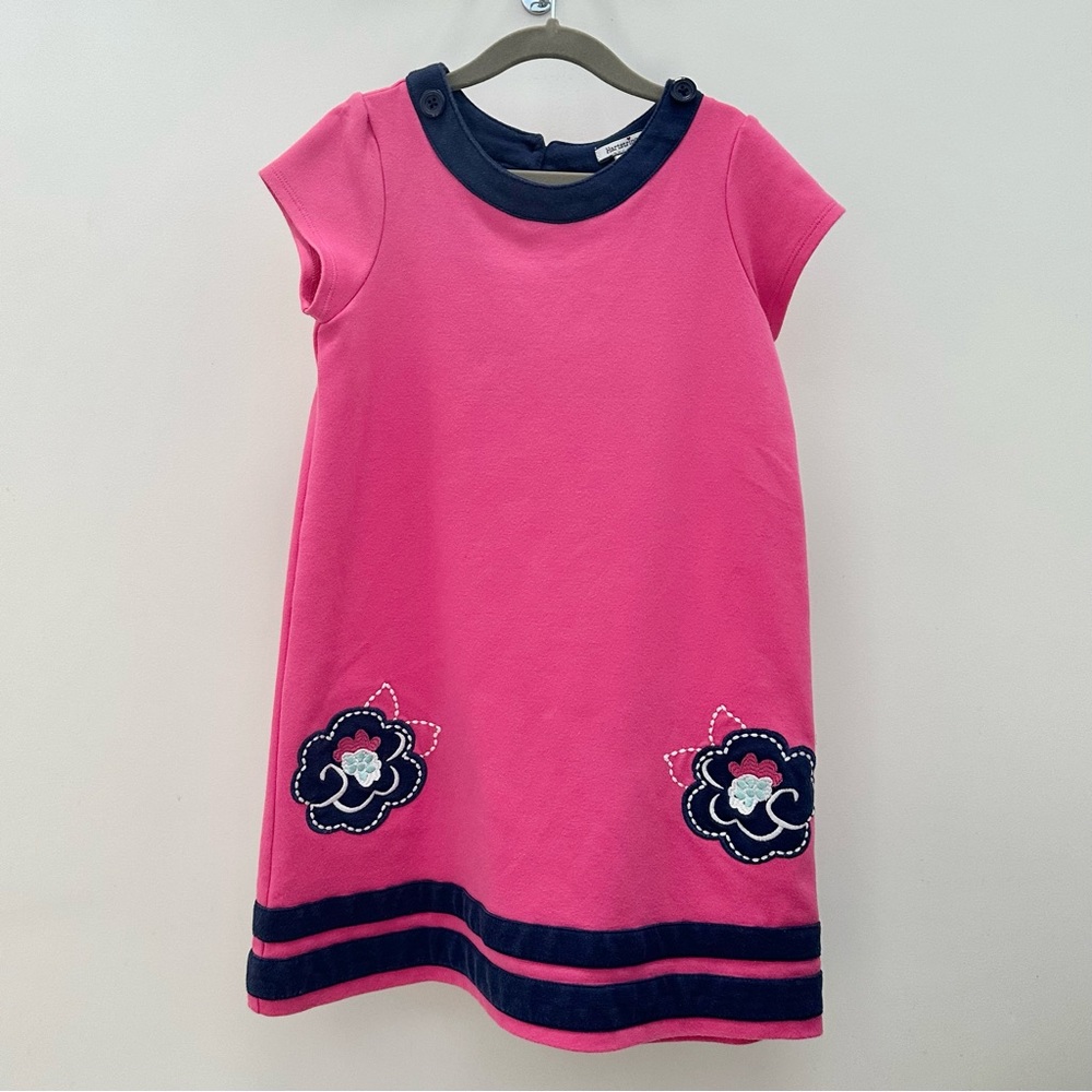 Hartstrings Pink Blue Flower Dress